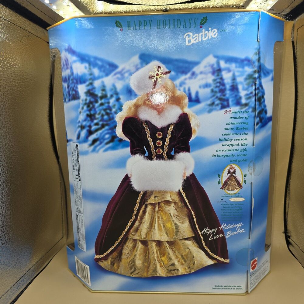 Vintage 1996 Happy Holidays Special Edition Barbie Doll Mattel #15646 New NRFB - Picture 2 of 7